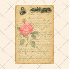 Load image into Gallery viewer, Vintage Floral Junk Journal Pages – 8 Printable Botanical Ephemera Sheets – Instant Download, PDF & JPEG