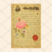 Load image into Gallery viewer, Vintage Floral Junk Journal Pages – 8 Printable Botanical Ephemera Sheets – Instant Download, PDF & JPEG