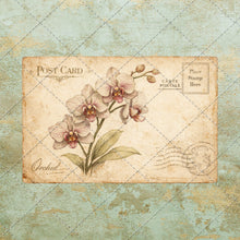 Load image into Gallery viewer, Vintage Floral Postcards PNG – Antique Botanical Ephemera Set Shabby Chic Flower Post Card Images, Printable Junk Journal, Scrapbooking