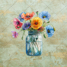 Load image into Gallery viewer, Flowers In Glass Vase Clipart - 20 High Quality PNG Images - Digital Download - Card Making, Mixed Media, Digital Paper Craft