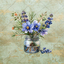Load image into Gallery viewer, Flowers In Glass Vase Clipart - 20 High Quality PNG Images - Digital Download - Card Making, Mixed Media, Digital Paper Craft