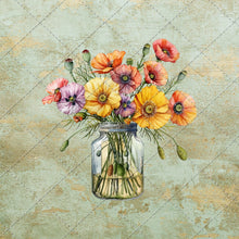Load image into Gallery viewer, Flowers In Glass Vase Clipart - 20 High Quality PNG Images - Digital Download - Card Making, Mixed Media, Digital Paper Craft