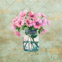 Load image into Gallery viewer, Flowers In Glass Vase Clipart - 20 High Quality PNG Images - Digital Download - Card Making, Mixed Media, Digital Paper Craft