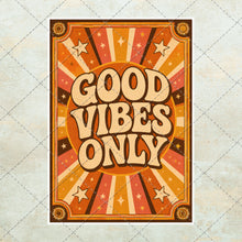 Load image into Gallery viewer, 20 Good Vibes Only Prints, Retro 70s Wall Art Poster Bundle, A4 Digital Download