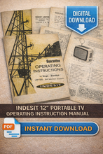 Load image into Gallery viewer, Vintage Indesit 12" LGB Television Instruction Manual – Digital Download (PDF)