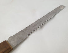 Load image into Gallery viewer, Vintage Long Stainless Steel Bread / Meat Carving Knife, Wooden Handle
