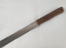 Load image into Gallery viewer, Vintage Long Stainless Steel Bread / Meat Carving Knife, Wooden Handle