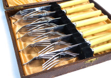 Load image into Gallery viewer, Vintage 12 Piece Stainless Steel Knives & Forks - Sheffield England, In Original Case