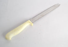 Load image into Gallery viewer, Vintage Richardson Sheffield, England Kitchen Steak Knife White Plastic Handle