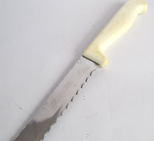 Load image into Gallery viewer, Vintage Richardson Sheffield, England Kitchen Steak Knife White Plastic Handle