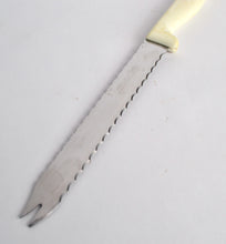 Load image into Gallery viewer, Vintage Richardson Sheffield, England Kitchen Steak Knife White Plastic Handle