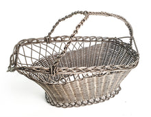 Load image into Gallery viewer, Vintage Aluminum Woven Metal Wire Basket for flowers, candy, sweets, small fruits, etc
