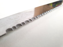 Load image into Gallery viewer, Vintage  Black Plastic Handle  Stainless Steel Kitchen Bread / Steak  Knife, Kitchenali 1990's,  Quality Steel, 32cm long