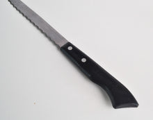 Load image into Gallery viewer, Richardson Sheffield Black Plastic Handle Bread / Steak Knife