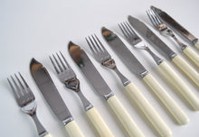 Load image into Gallery viewer, Vintage 5 Fish Knife and Fork Set, Stainless Chromium Plate