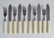 Load image into Gallery viewer, Vintage 5 Fish Knife and Fork Set, Stainless Chromium Plate