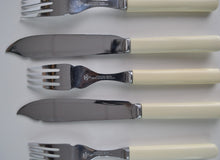 Load image into Gallery viewer, Vintage 5 Fish Knife and Fork Set, Stainless Chromium Plate