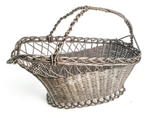 Load image into Gallery viewer, Vintage Aluminum Woven Metal Wire Basket for flowers, candy, sweets, small fruits, etc