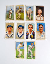 Load image into Gallery viewer, 10 Will's Player's Cigarette Cards - Cricketers, No duplicate cards, Sports Cricket Memorabilia