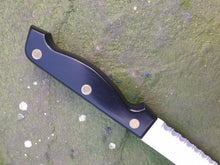 Load image into Gallery viewer, Richardson Sheffield Black Wooden Handle Bread / Steak Knife Vintage Kitchenalia