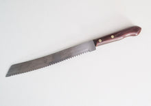 Load image into Gallery viewer, Vintage Kitchen King Wooden Handle Bread / Steak Knife, Retro Kitchenalia