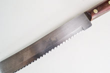 Load image into Gallery viewer, Vintage Kitchen King Wooden Handle Bread / Steak Knife, Retro Kitchenalia