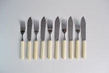 Load image into Gallery viewer, Vintage 5 Fish Knife and Fork Set, Stainless Chromium Plate