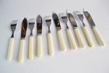 Load image into Gallery viewer, Vintage 5 Fish Knife and Fork Set, Stainless Chromium Plate