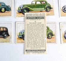 Load image into Gallery viewer, 19 Player's Cigarette Cards - Motor Cars, some duplicate cards