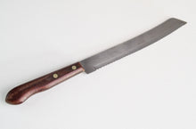Load image into Gallery viewer, Vintage Kitchen King Wooden Handle Bread / Steak Knife, Retro Kitchenalia