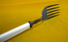 Load image into Gallery viewer, Antique / vintage Silver plated fish serving knife & fork, Cream Plastic Handle