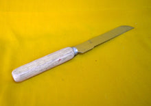 Load image into Gallery viewer, Vintage Wooden Handle Bread / Steak Knife, Retro Kitchen Knife, Kitchenalia