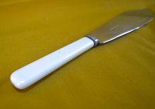 Load image into Gallery viewer, Antique / vintage Silver plated fish serving knife & fork, Cream Plastic Handle