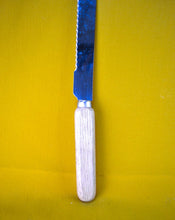 Load image into Gallery viewer, Vintage Wooden Handle Bread / Steak Knife, Retro Kitchen Knife, Kitchenalia