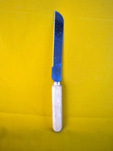 Load image into Gallery viewer, Vintage Wooden Handle Bread / Steak Knife, Retro Kitchen Knife, Kitchenalia