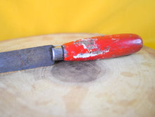 Load image into Gallery viewer, Vintage Red Wooden Handle Bread / Steak Knife, Retro Kitchen Knife, Kitchenalia