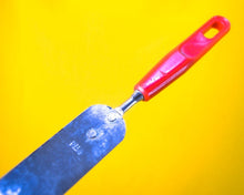 Load image into Gallery viewer, Vintage Retro Cake Icing Spreader Spatula Red Plastic Handle, Kitchen Utensil, Kitchenalia