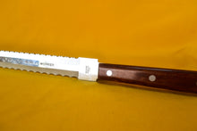 Load image into Gallery viewer, Vintage Kitchen Serrated Bread Knife Regent Japan Centurion Miracle Worker Stainless Wood Handle
