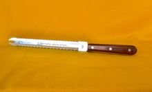 Load image into Gallery viewer, Vintage Kitchen Serrated Bread Knife Regent Japan Centurion Miracle Worker Stainless Wood Handle