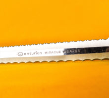 Load image into Gallery viewer, Vintage Kitchen Serrated Bread Knife Regent Japan Centurion Miracle Worker Stainless Wood Handle