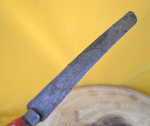 Load image into Gallery viewer, Vintage Red Wooden Handle Bread / Steak Knife, Retro Kitchen Knife, Kitchenalia
