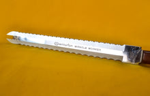 Load image into Gallery viewer, Vintage Kitchen Serrated Bread Knife Regent Japan Centurion Miracle Worker Stainless Wood Handle