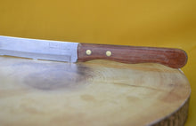 Load image into Gallery viewer, Vintage Prestige Wooden Handle Steak / Bread Knife – 31cm Kitchenware, Classic Kitchenalia