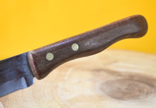 Load image into Gallery viewer, Vintage Prestige Wooden Handle Steak / Bread Knife – 31cm Kitchenware, Classic Kitchenalia