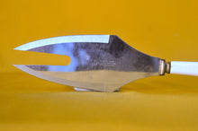 Load image into Gallery viewer, Vintage 1950s McD Stainless Meat Cheese Cake Slice Server White Plastic Handle
