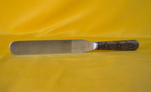 Load image into Gallery viewer, Vintage Retro Venture Spreader Cake Icing Spatula Wooden Handle, Kitchen Utensil, Kitchenalia, Made by HM Slater Sheffield