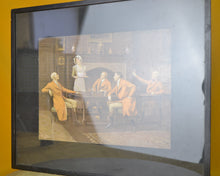 Load image into Gallery viewer, Vintage Men Sitting Around The Table Drinking Wine & Smoking Pipes Print Frame