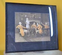Load image into Gallery viewer, Vintage Men Sitting Around The Table Drinking Wine & Smoking Pipes Print Frame
