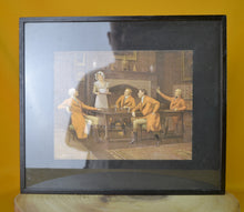 Load image into Gallery viewer, Vintage Men Sitting Around The Table Drinking Wine & Smoking Pipes Print Frame