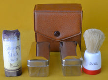 Load image into Gallery viewer, Vintage Boots Brand Mens Grooming Set in Travel Display Case, Brush, Shaving Stick, Plastic Holders and Case